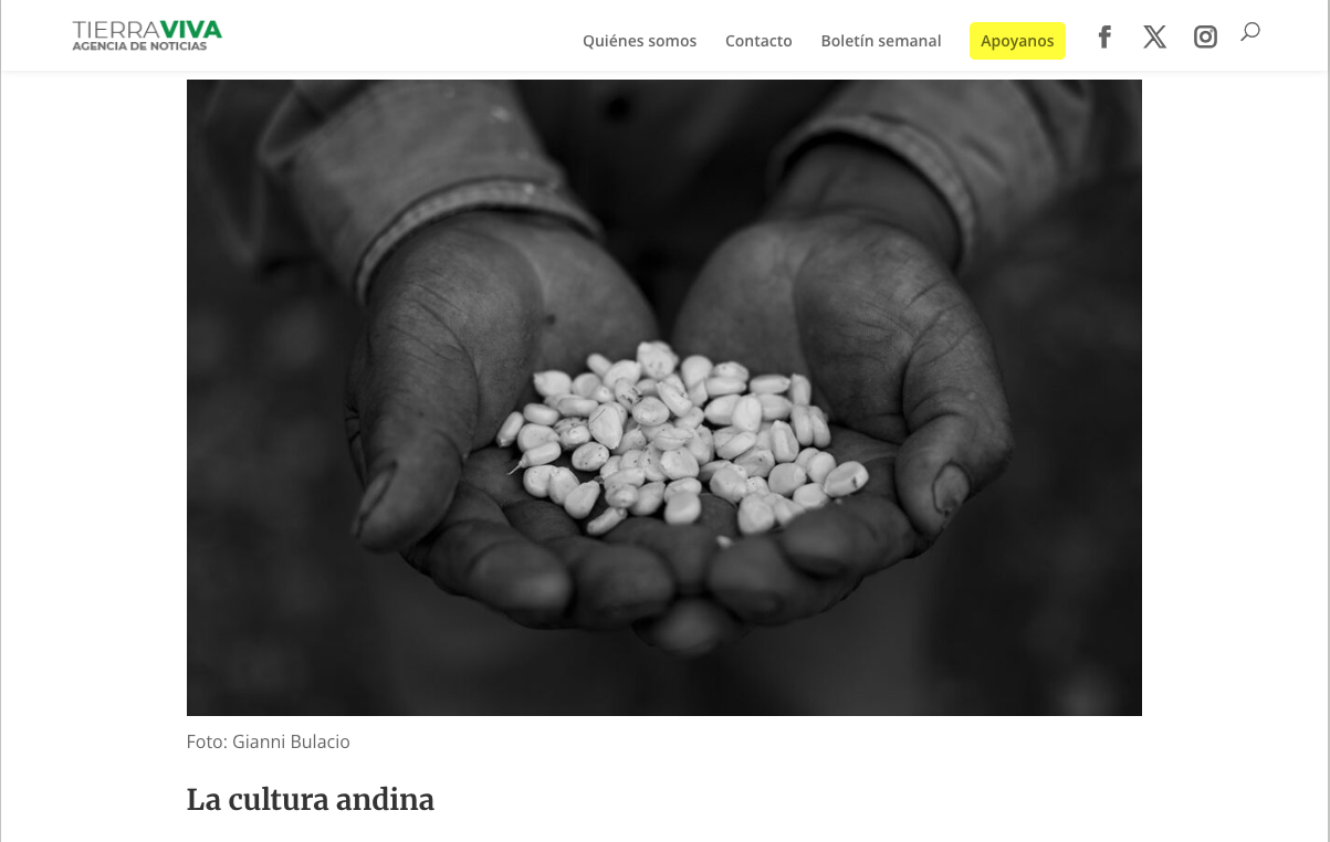 Agencia Tierra Viva - Cuidar a la tierra es cuidar a la propia madre